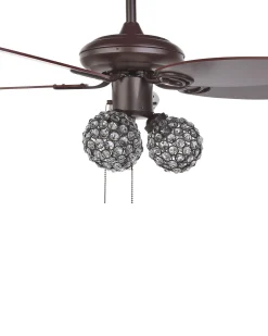 Valaisimet<Beliani Tuuletinvalaisin 3 Polttimoa Tumma Puu/Ruskea Heilong