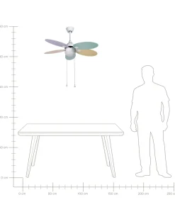 Fashion Beliani Tuuletinvalaisin Rauta Monivarinen Weber