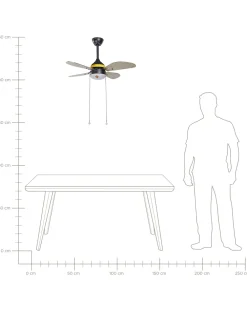 Valaisimet<Beliani Tuuletinvalaisin Rauta Musta/Keltainen Dolores