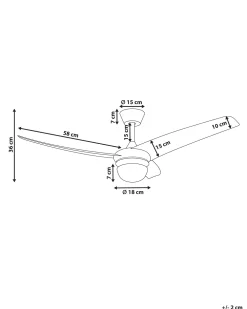 Shop Beliani Tuuletinvalaisin Rauta Musta Jiboa