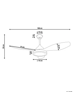 Fashion Beliani Tuuletinvalaisin Rauta Vaaleanruskea Muddy