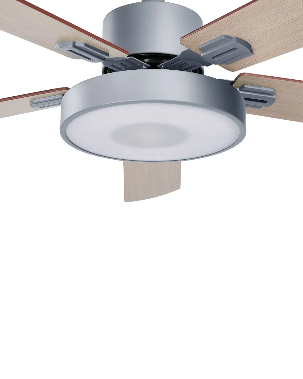 Outlet Beliani Tuuletinvalaisin Vaalea Puu/Harmaa Hobble