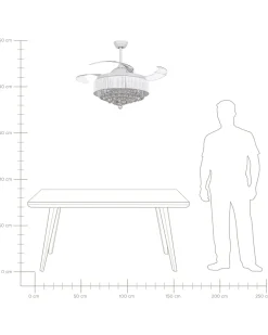 Flash Sale Beliani Tuuletinvalaisin Valkoinen Peel