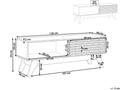 Sale Beliani Tv-Taso 4 Hyllya Tumma Puu Toledo