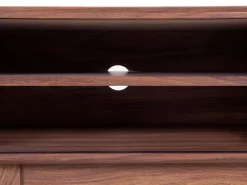 Säilytys<Beliani Tv-Taso 4 Hyllya Tumma Puu/Valkoinen Buffalo