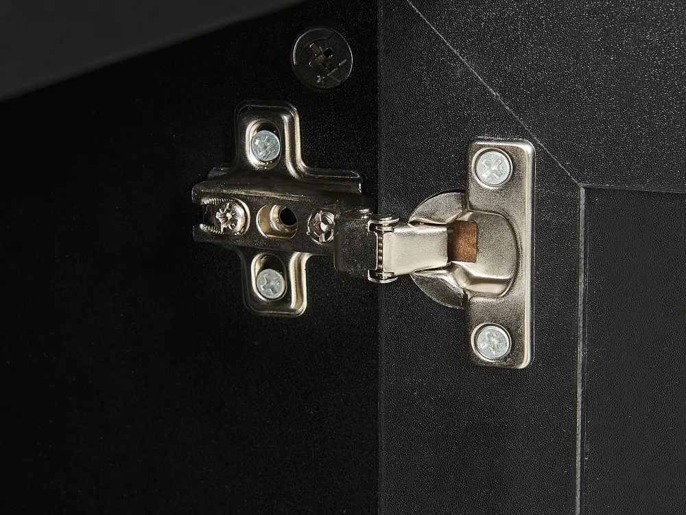 Cheap Beliani Tv-Taso 2 Kaappia 2 Hyllya Musta Opoco