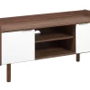 Sale Beliani Tv-Taso 2 Kaappia 2 Hyllya Tumma Puu/Valkoinen Madera