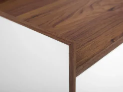 Sale Beliani Tv-Taso 2 Kaappia 2 Hyllya Tumma Puu/Valkoinen Madera