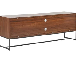 Säilytys<Beliani Tv-Taso 2 Kaappia 2 Hyllya Tumma Puu/Valkoinen Nueva