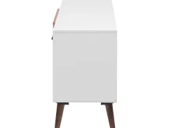 Hot Beliani Tv-Taso 2 Kaappia 4 Hyllya Valkoinen/Tumma Puu Alloa