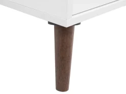 Hot Beliani Tv-Taso 2 Kaappia 4 Hyllya Valkoinen/Tumma Puu Alloa