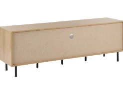 Store Beliani Tv-Taso 2 Kaappia 3 Hyllya Vaalea Puu/Valkoinen Palmer