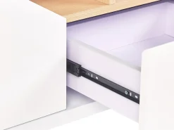 Säilytys<Beliani Tv-Taso 2 Kaappia 2 Laatikkoa Valkoinen/Vaalea Puu Cinci