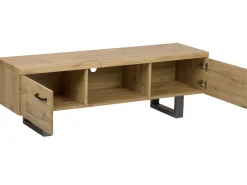 Säilytys<Beliani Tv-Taso 2 Kaappia Hylly Vaalea Puu Timber