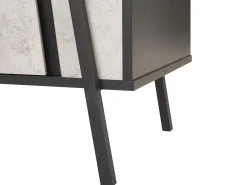 Säilytys<Beliani Tv-Taso 2 Kaappia Laatikko Vaaleanharmaa/Musta Blackpool