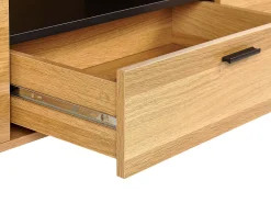 Flash Sale Beliani Tv-Taso 2 Kaappia Laatikko Vaalea Puu/Musta Claremont