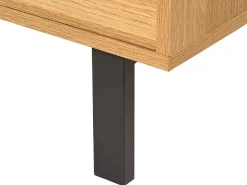 Flash Sale Beliani Tv-Taso 2 Kaappia Laatikko Vaalea Puu/Musta Claremont