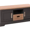 Fashion Beliani Tv-Taso 2 Kaappia Laatikko Vaalea Puu/Tummanharmaa Garet