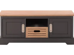 Fashion Beliani Tv-Taso 2 Kaappia Laatikko Vaalea Puu/Tummanharmaa Garet
