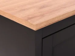 Fashion Beliani Tv-Taso 2 Kaappia Laatikko Vaalea Puu/Tummanharmaa Garet