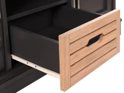 Fashion Beliani Tv-Taso 2 Kaappia Laatikko Vaalea Puu/Tummanharmaa Garet