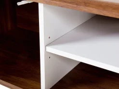 Hot Beliani Tv-Taso 2 Kaappia Tumma Puu/Valkoinen Rochester