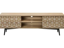 Säilytys<Beliani Tv-Taso 2 Kaappia Vaalea Puu Torvi