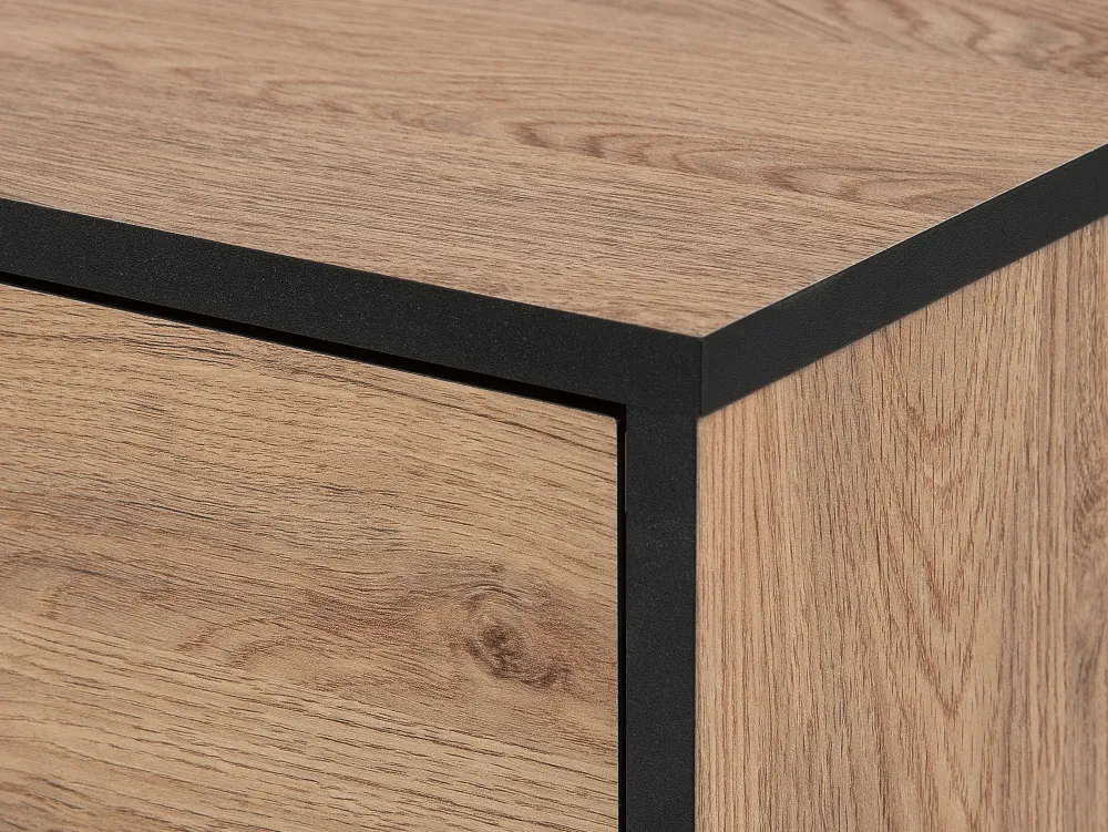 Säilytys<Beliani Tv-Taso 2 Kaappia Vaalea Puu/Musta Halston