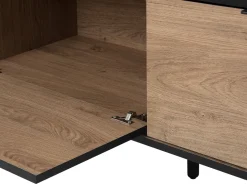 Säilytys<Beliani Tv-Taso 2 Kaappia Vaalea Puu/Musta Halston