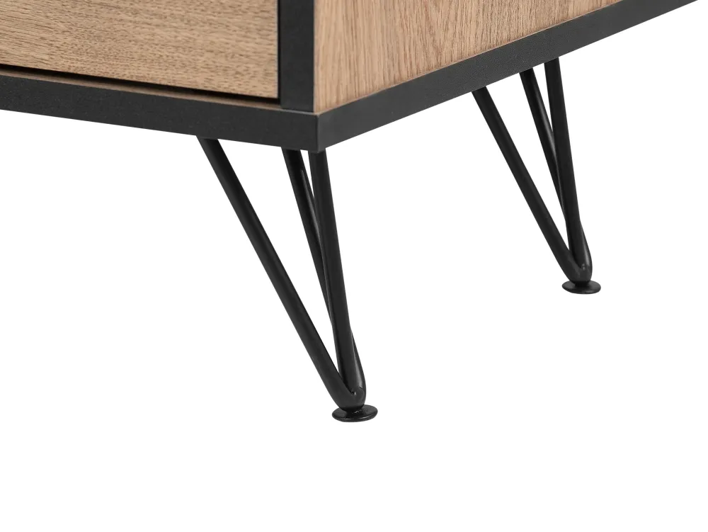 Säilytys<Beliani Tv-Taso 2 Kaappia Vaalea Puu/Musta Halston