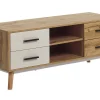 Cheap Beliani Tv-Taso 4 Laatikkoa 2 Hyllya Vaalea Puu Florida