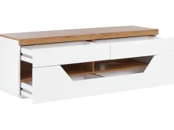 Cheap Beliani Tv-Taso 4 Laatikkoa 2 Hyllya Valkoinen/Vaalea Puu Cheval