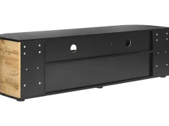 Sale Beliani Tv-Taso 2 Laatikkoa 2 Kaappia Vaalea Puu/Musta Jerome