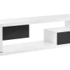 Best Sale Beliani Tv-Taso 2 Laatikkoa Hylly Valkoinen/Musta Spokan
