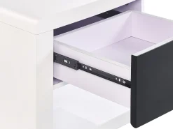 Best Sale Beliani Tv-Taso 2 Laatikkoa Hylly Valkoinen/Musta Spokan