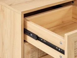 Säilytys<Beliani Tv-Taso 4 Laatikkoa Hylly Vaalea Puu Perote