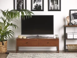 Best Beliani Tv-Taso 2 Laatikkoa Tumma Puu Corina