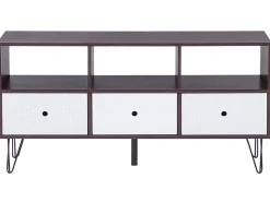 Fashion Beliani Tv-Taso 3 Laatikkoa Tumma Puu/Valkoinen Foston