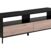 Säilytys<Beliani Tv-Taso 2 Laatikkoa Vaalea Puu/Musta Sydney