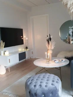 Sale Beliani Tv-Taso 3 Ovea Valkoinen Indiana