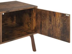 Säilytys<Beliani Tv-Taso Kaappi 2 Hyllya Tumma Puu Vanler