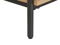 Säilytys<Beliani Tv-Taso Kaappi 3 Hyllya Vaalea Puu/Harmaa Moines