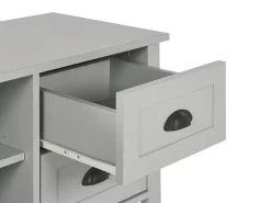 Discount Beliani Tv-Taso Kaappi 2 Laatikkoa Vaaleanharmaa Honolulu