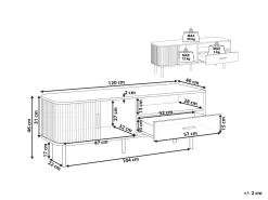 Säilytys<Beliani Tv-Taso Kaappi Laatikko Tumma Puu/Musta Jose