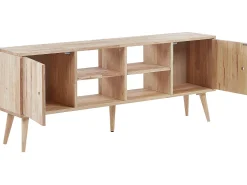 Best Beliani Tv-Taso Kumipuu 2 Kaappia 4 Hyllya Vaalea Puu Chandler