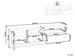 Cheap Beliani Tv-Taso Led-Valo Kaappi Laatikko Vaalea Puu/Musta Marana