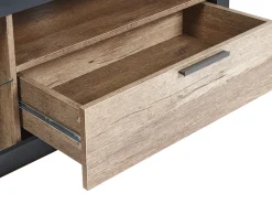 Cheap Beliani Tv-Taso Led-Valo Kaappi Laatikko Vaalea Puu/Musta Marana