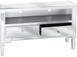 Säilytys<Beliani Tv-Taso Peililasi 2 Laatikkoa Hopea Nicea