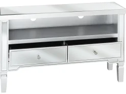 Säilytys<Beliani Tv-Taso Peililasi 2 Laatikkoa Hopea Nicea
