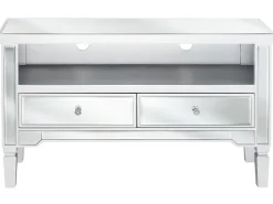 Säilytys<Beliani Tv-Taso Peililasi 2 Laatikkoa Hopea Nicea